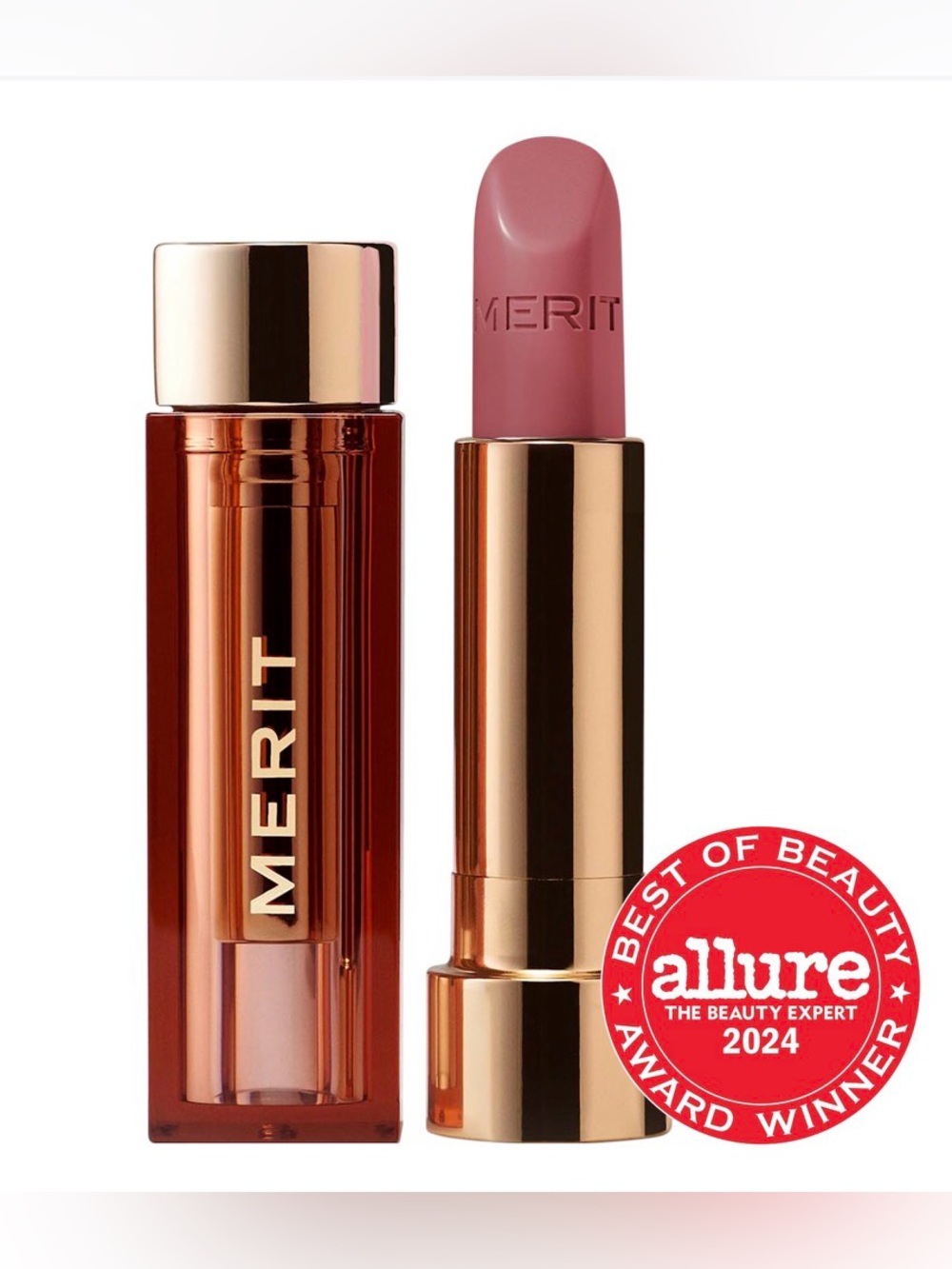 Merit Lipstick — Dusty Rose Satin Lipstick
